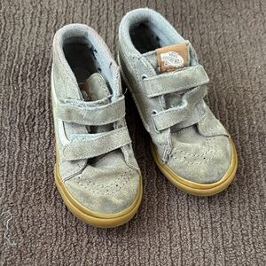 Vans Kids' Gray Suede High-Top Sneakers with Gum Sole